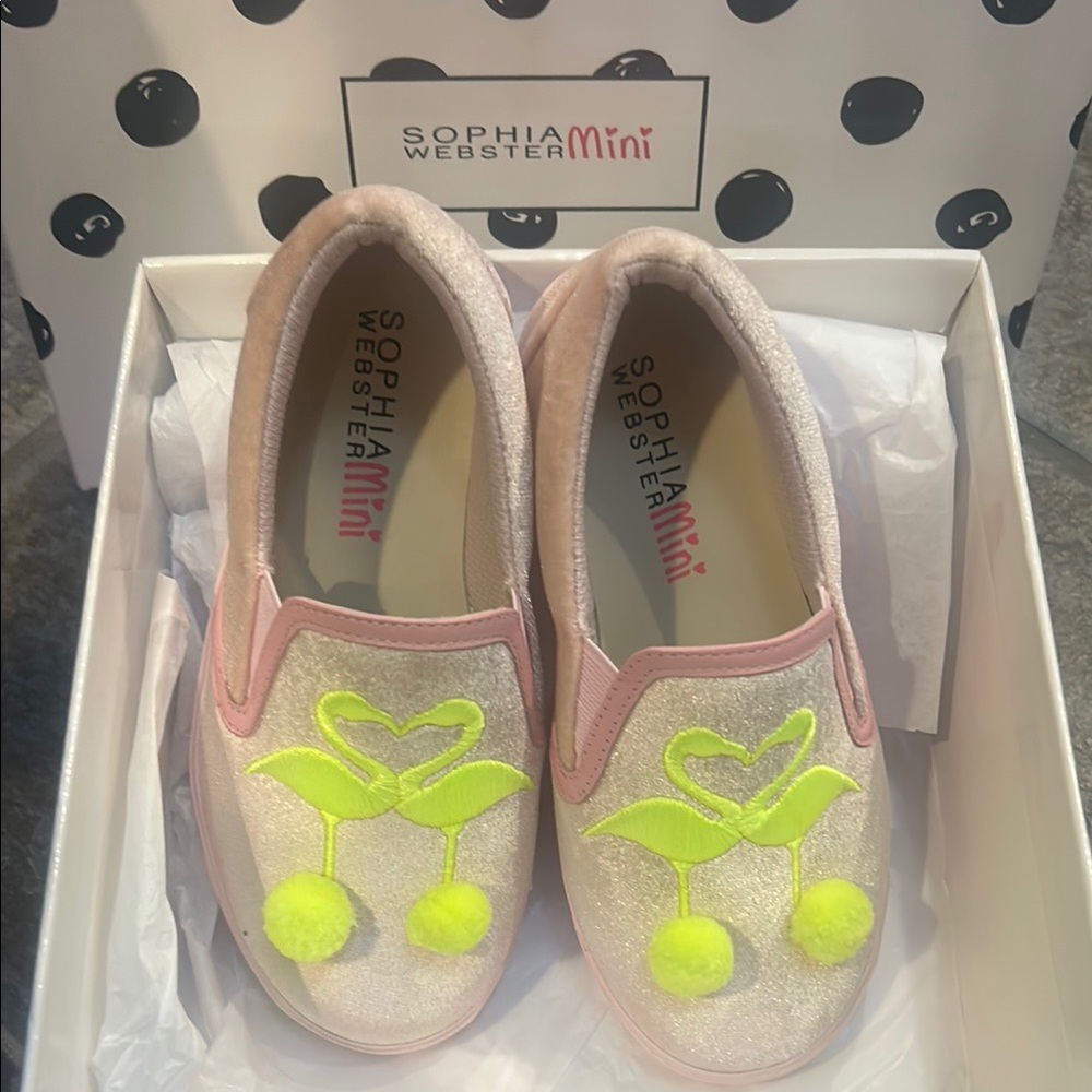 Sophia Webster Pink and Yellow Kids Shoes